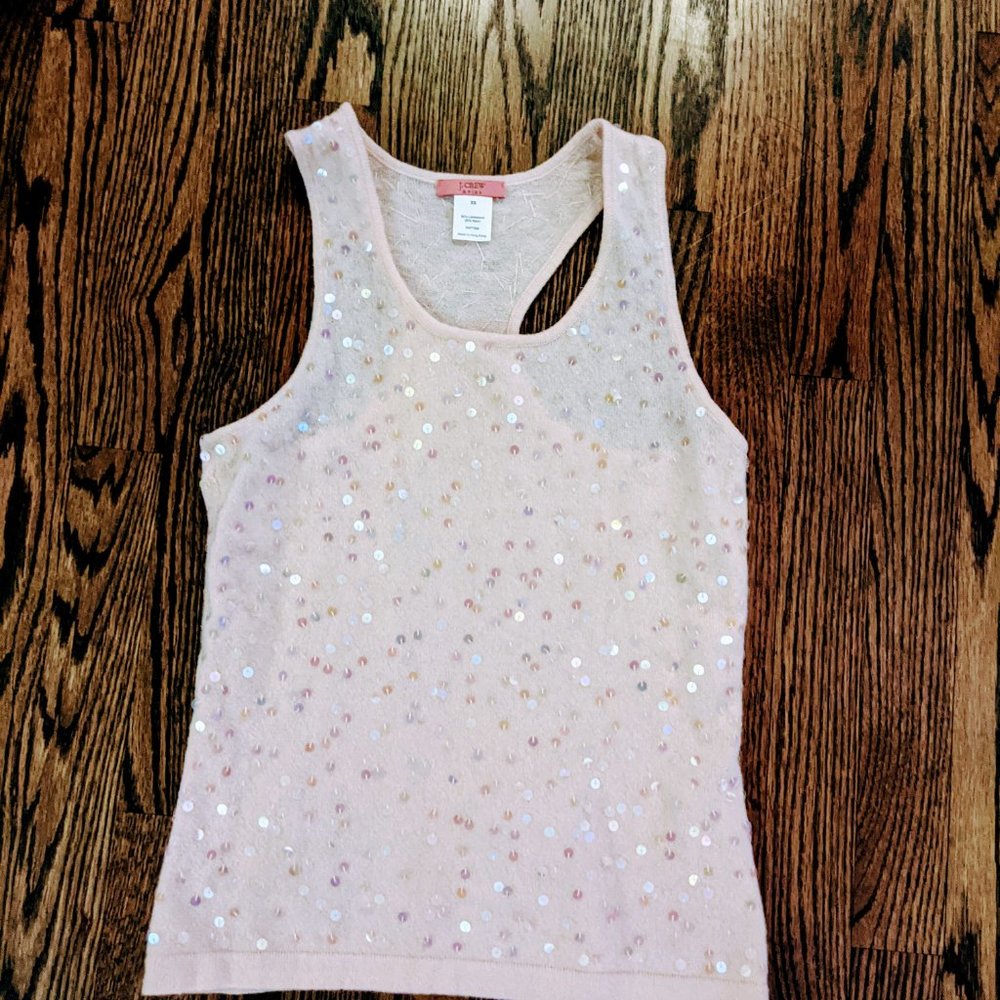 Vintage J. Crew Racerback Wool Pink XS